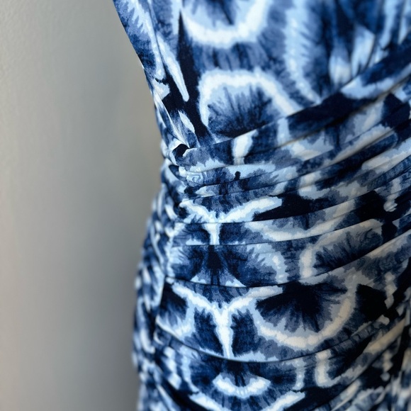 NWT White House Black Market Ruched Tie-Shoulder Midi Dress - Picture 8 of 8